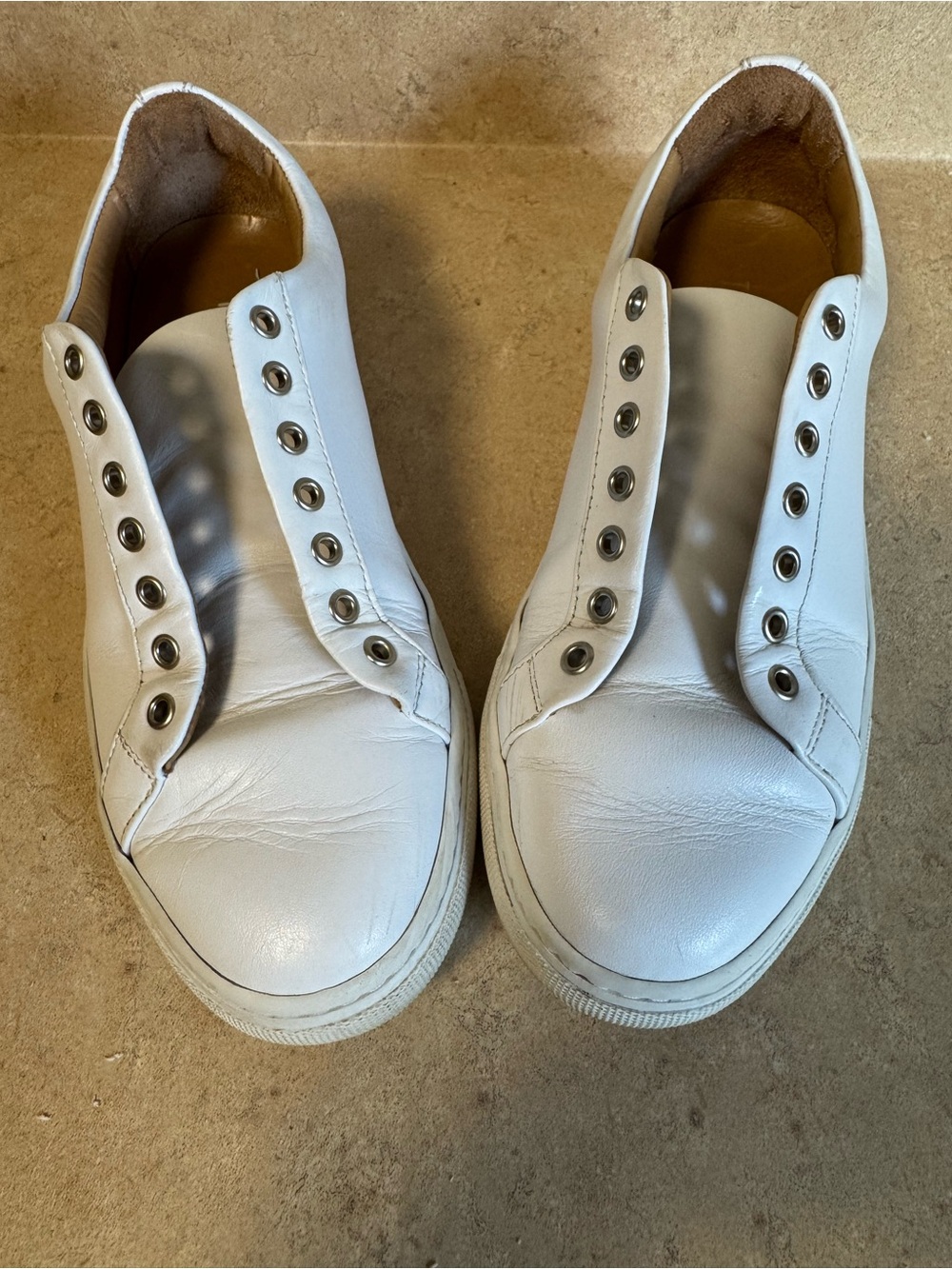 Thursday Everyday White Leather Sneakers Women’s Size 9
